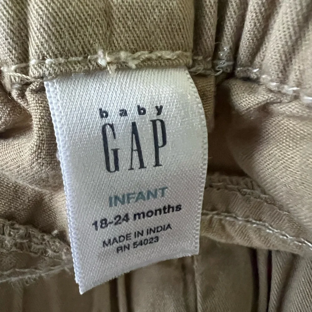 Gap Khaki Cargo Pants Fold up bottom baby boy
